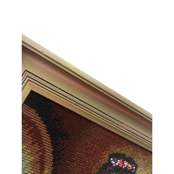 Vintage Framed Ballerina Tapestry Handmade Rare Hanging Artwork - Picture 6 of 6